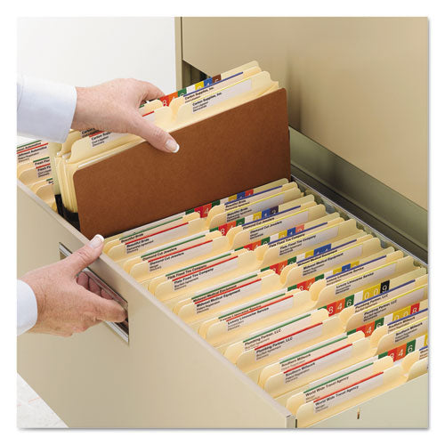 Smead® Redrope Tuff Pocket Drop-front File Pockets W- Fully Lined Gussets, 5.25" Expansion, Letter Size, Redrope, 10-box freeshipping - TVN Wholesale