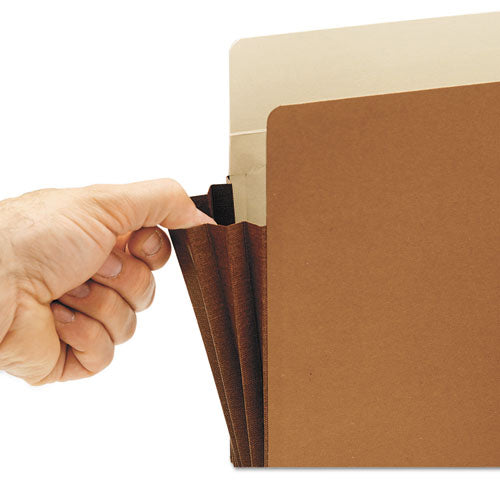 Smead® Redrope Drop-front End Tab File Pockets With Fully Lined Colored Gussets, 5.25" Expansion, Legal, Redrope-dark Brown, 10-box freeshipping - TVN Wholesale