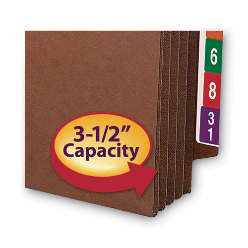 Smead® Heavy-duty Redrope End Tab Tuff Pockets, 3.5" Expansion, Legal Size, Redrope, 10-box freeshipping - TVN Wholesale
