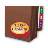Smead® Heavy-duty Redrope End Tab Tuff Pockets, 3.5" Expansion, Legal Size, Redrope, 10-box freeshipping - TVN Wholesale