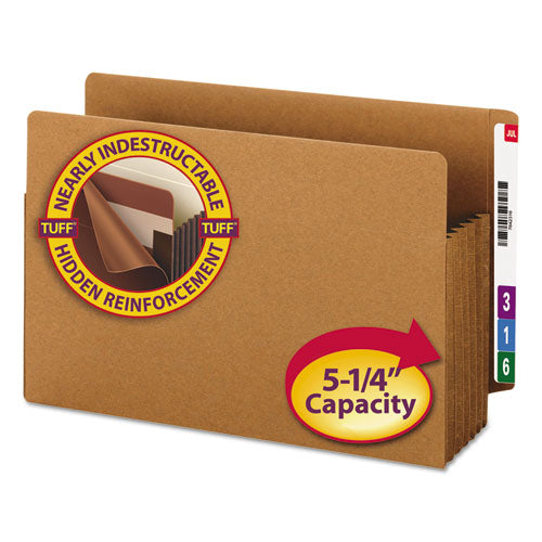 Smead® Heavy-duty Redrope End Tab Tuff Pockets, 5.25" Expansion, Legal Size, Redrope, 10-box freeshipping - TVN Wholesale
