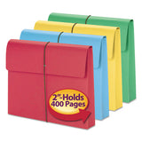 Smead® Expanding Wallet W- Elastic Cord, 2" Expansion, 1 Section, Letter Size, Redrope freeshipping - TVN Wholesale