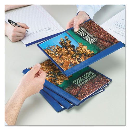 Smead® Clear Front Report Cover, Double-prong Fastener,  0.5" Capacity, 8.5 X 11, Clear-blue, 25-box freeshipping - TVN Wholesale