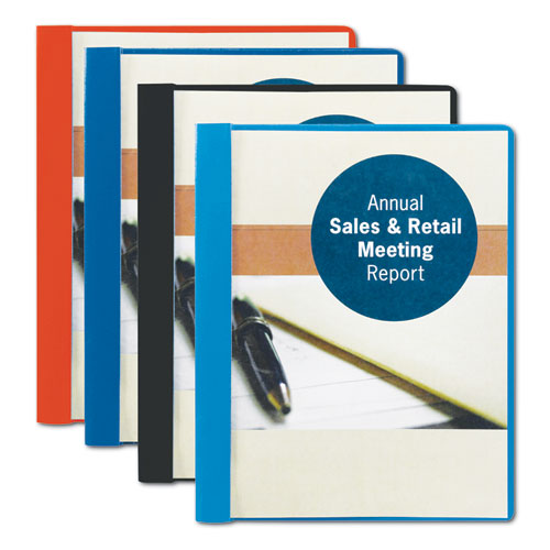 Smead® Poly Report Cover, Double-prong Fastener, 0.5" Capacity, 8.5 X 11, Clear-black, 25-box freeshipping - TVN Wholesale