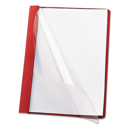 Smead® Poly Report Cover, Tang Clip, Letter, 1-2" Capacity, Clear-red, 25-box freeshipping - TVN Wholesale