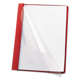 Smead® Poly Report Cover, Tang Clip, Letter, 1-2" Capacity, Clear-red, 25-box freeshipping - TVN Wholesale