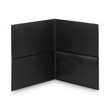 Smead® Poly Two-pocket Folder With Snap Closure Security Pocket, 100-sheet Capacity, 11 X 8.5, Black, 5-pack freeshipping - TVN Wholesale