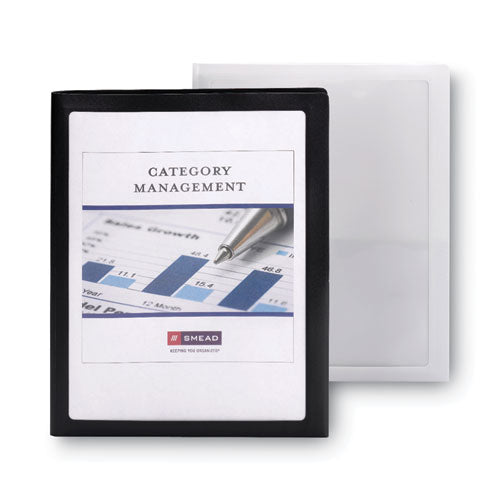 Smead® Frame View Poly Two-pocket Folder, 100-sheet Capacity, 11 X 8.5, Clear-black, 5-pack freeshipping - TVN Wholesale