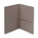 Smead® Two-pocket Folder, Embossed Leather Grain Paper, Gray, 25-box freeshipping - TVN Wholesale