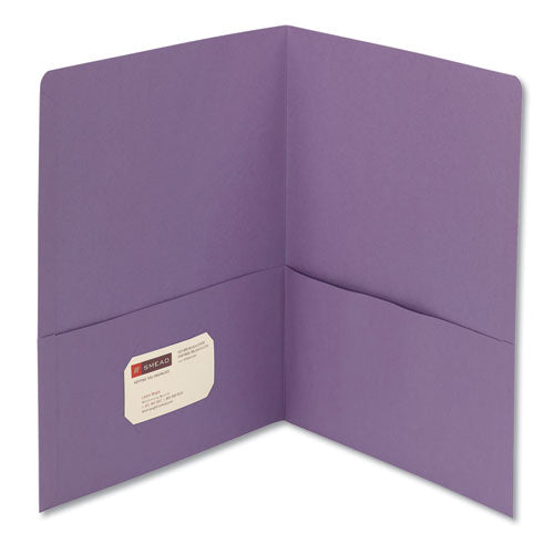 Smead® Two-pocket Folder, Textured Paper, 100-sheet Capacity, 11 X 8.5, Lavender, 25-box freeshipping - TVN Wholesale