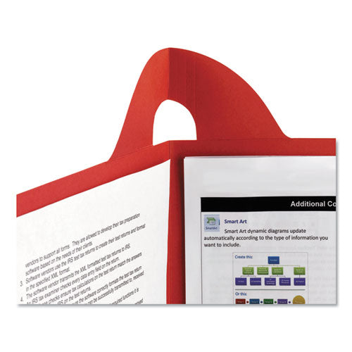 Smead® Lockit Two-pocket Folder, Textured Paper, 100-sheet Capacity, 11 X 8.5, Red, 25-box freeshipping - TVN Wholesale
