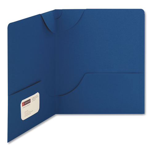 Smead® Lockit Two-pocket Folder, Textured Paper, 100-sheet Capacity, 11 X 8.5, Dark Blue, 25-box freeshipping - TVN Wholesale