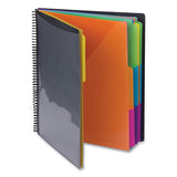 Smead® Poly Project Organizer, 24 Letter-size Sleeves, Gray With Bright Pockets freeshipping - TVN Wholesale