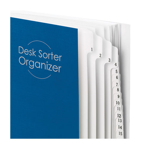 Smead® Deluxe Expandable Indexed Desk File-sorter, 31 Dividers, Dates, Letter-size, Dark Blue Cover freeshipping - TVN Wholesale