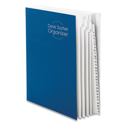 Smead® Deluxe Expandable Indexed Desk File-sorter, 31 Dividers, Dates, Letter-size, Dark Blue Cover freeshipping - TVN Wholesale