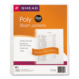 Smead® Organized Up Poly Slash Jackets, 2-sections, Letter Size, Clear, 5-pack freeshipping - TVN Wholesale