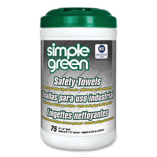 Simple Green® Safety Towels, 10 X 11 3-4, 75-canister freeshipping - TVN Wholesale