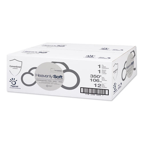 Papernet® Heavenly Soft Hardwound Paper Towel, Standard, 7.8" X 350 Ft, White, 12 Rolls -carton freeshipping - TVN Wholesale