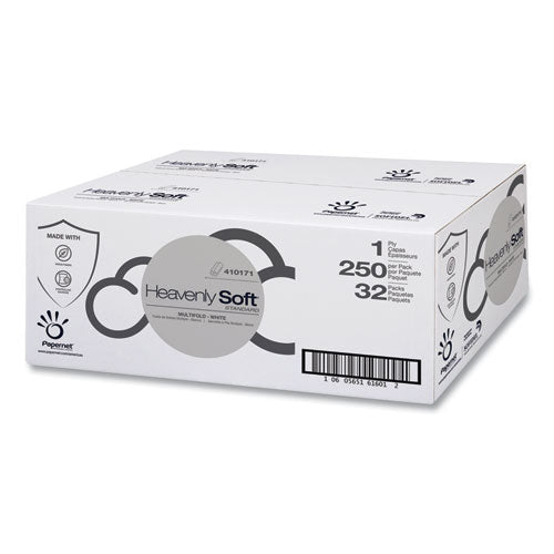 Papernet® Heavenly Soft Multi-fold Towel, Standard, 1-ply, 4" X 9.5", White, 250-pack, 32 Packs-carton freeshipping - TVN Wholesale