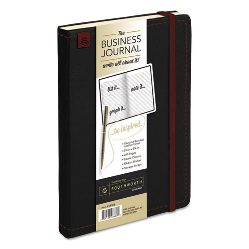 Southworth® Business Journal, 1 Subject, Narrow Rule-quadrille Rule, Black Cover, 8.25 X 5.13, 240 Sheets freeshipping - TVN Wholesale