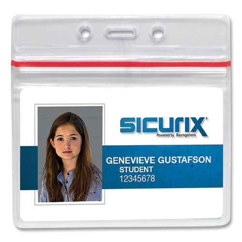 SICURIX® Sealable Cardholder, Horizontal, 3.75 X 2.62, Clear, 50-pack freeshipping - TVN Wholesale