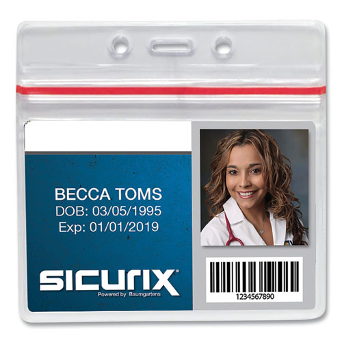 SICURIX® Sealable Cardholder, Horizontal, 3.75 X 2.62, Clear, 50-pack freeshipping - TVN Wholesale
