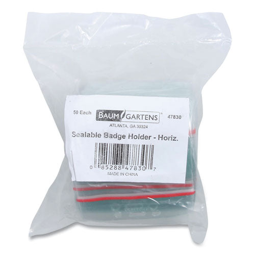 SICURIX® Sealable Cardholder, Horizontal, 3.75 X 2.62, Clear, 50-pack freeshipping - TVN Wholesale