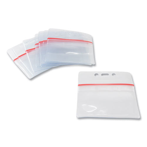 SICURIX® Sealable Cardholder, Horizontal, 3.75 X 2.62, Clear, 50-pack freeshipping - TVN Wholesale