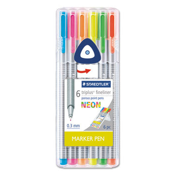 Staedtler® Triplus Fineliner Porous Point Pen, Stick, Extra-fine 0.3 Mm, Assorted Ink Colors, Silver Barrel, 20-pack freeshipping - TVN Wholesale