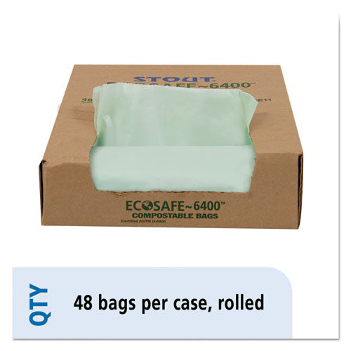 Stout® by Envision™ Ecosafe-6400 Bags, 30 Gal, 1.1 Mil, 30" X 39", Green, 48-box freeshipping - TVN Wholesale