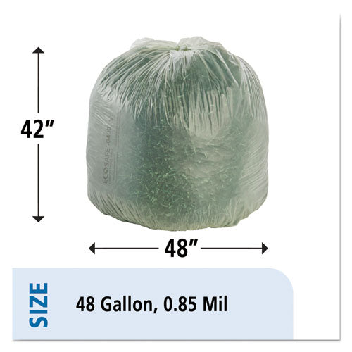 Stout® by Envision™ Ecosafe-6400 Bags, 48 Gal, 0.85 Mil, 42" X 48", Green, 40-box freeshipping - TVN Wholesale