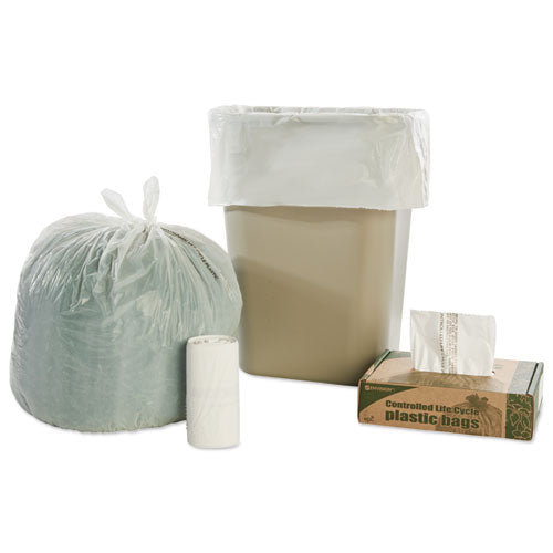 Stout® by Envision™ Controlled Life-cycle Plastic Trash Bags, 13 Gal, 0.7 Mil, 24" X 30", White, 120-box freeshipping - TVN Wholesale