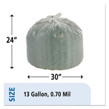 Stout® by Envision™ Controlled Life-cycle Plastic Trash Bags, 13 Gal, 0.7 Mil, 24" X 30", White, 120-box freeshipping - TVN Wholesale
