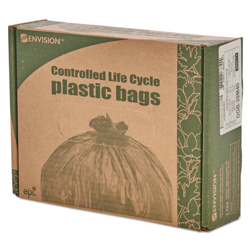 Stout® by Envision™ Controlled Life-cycle Plastic Trash Bags, 33 Gal, 1.1 Mil, 33" X 40", Green, 40-box freeshipping - TVN Wholesale