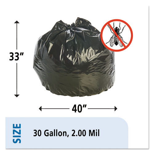 Stout® by Envision™ Insect-repellent Trash Bags, 30 Gal, 2 Mil, 33" X 40", Black, 90-box freeshipping - TVN Wholesale