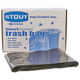 Stout® by Envision™ Insect-repellent Trash Bags, 55 Gal, 2 Mil, 37" X 52", Black, 65-box freeshipping - TVN Wholesale