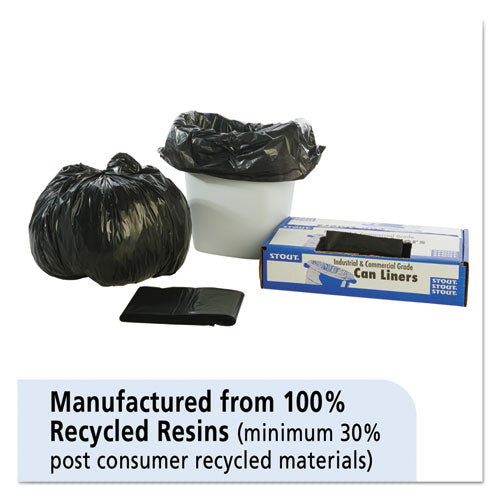 Stout® by Envision™ Total Recycled Content Plastic Trash Bags, 10 Gal, 1 Mil, 24" X 24", Brown-black, 250-carton freeshipping - TVN Wholesale
