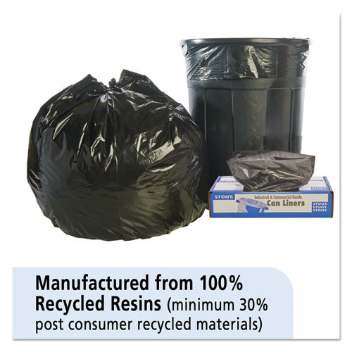 Stout® by Envision™ Total Recycled Content Plastic Trash Bags, 45 Gal, 1.5 Mil, 40" X 48", Brown-black, 100-carton freeshipping - TVN Wholesale