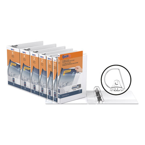 Stride Quickfit D-ring View Binder, 3 Rings, 2" Capacity, 11 X 8.5, White freeshipping - TVN Wholesale
