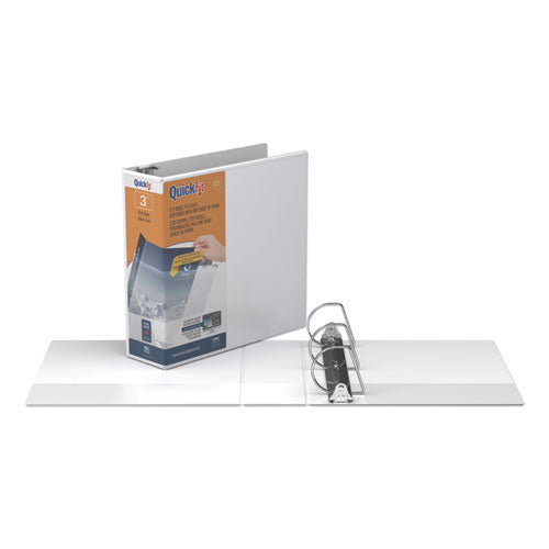 Stride Quickfit D-ring View Binder, 3 Rings, 3" Capacity, 11 X 8.5, White freeshipping - TVN Wholesale