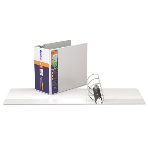 Stride Quickfit D-ring View Binder, 3 Rings, 5" Capacity, 11 X 8.5, White freeshipping - TVN Wholesale