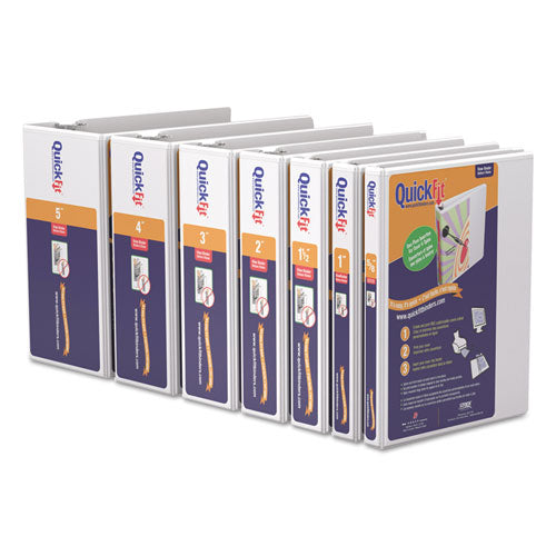 Stride Quickfit D-ring View Binder, 3 Rings, 5" Capacity, 11 X 8.5, White freeshipping - TVN Wholesale