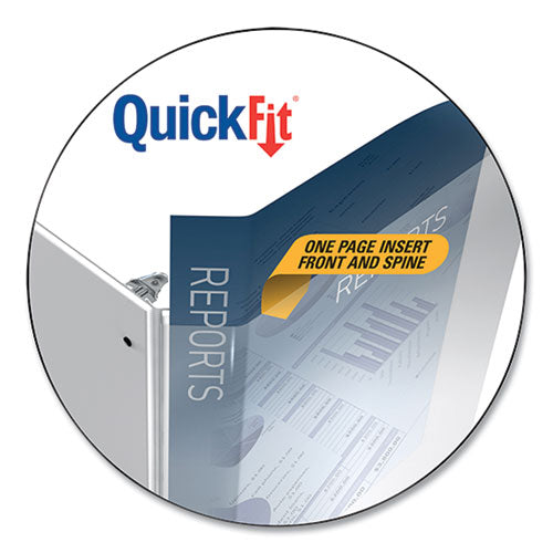 Stride Quickfit Round-ring View Binder, 3 Rings, 0.63" Capacity, 11 X 8.5, White freeshipping - TVN Wholesale