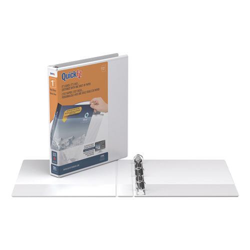 Stride Quickfit Round-ring View Binder, 3 Rings, 1" Capacity, 11 X 8.5, White freeshipping - TVN Wholesale