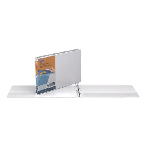 Stride Quickfit Ledger D-ring View Binder, 3 Rings, 1" Capacity, 11 X 17, White freeshipping - TVN Wholesale
