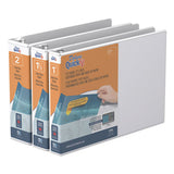 Stride Quickfit Landscape Spreadsheet Round Ring View Binder, 3 Rings, 1" Capacity, 11 X 8.5, White freeshipping - TVN Wholesale