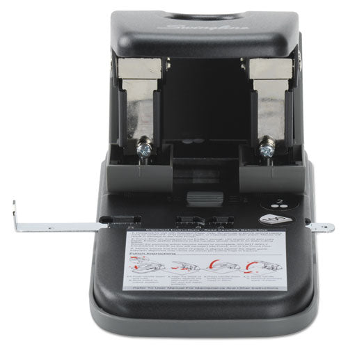 Swingline® 100-sheet High Capacity Two-hole Punch, Fixed Centers, 9-32" Holes, Black-gray freeshipping - TVN Wholesale