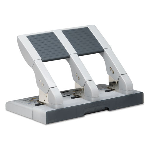 Swingline® 75-sheet Heavy-duty High-capacity Three-hole Adjustable Punch, 9-32" Holes, Putty-gray freeshipping - TVN Wholesale