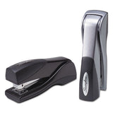 Optima Grip Compact Stapler, 25-sheet Capacity, Silver