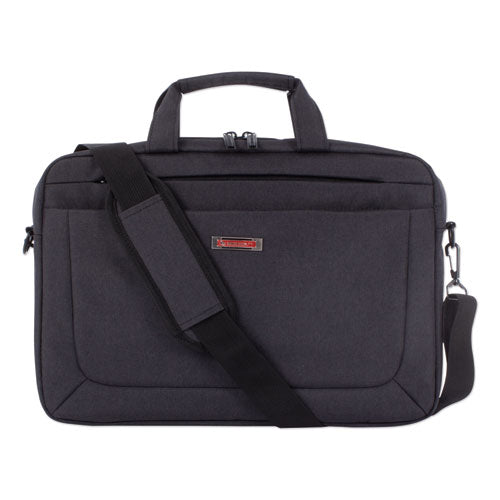 Swiss Mobility Cadence 2 Section Briefcase, Holds Laptops 15.6", 4.5" X 4.5" X 16", Charcoal freeshipping - TVN Wholesale